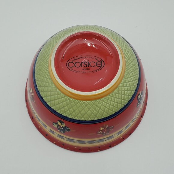Corsica Home Rumba Soup Cereal Bowl Colorful Embossed Flowers Snack Bowl - Picture 5 of 7